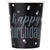 Becher Happy Birthday aus Pappe, schwarz-grau, Größe: ca. 250 ml, 8 Stück - Becher