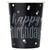 Becher Happy Birthday aus Pappe, schwarz-grau, Gre: ca. 250 ml, 8 Stck - Becher