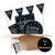 Partybox Happy Birthday, schwarz-grau, 8 Personen - Partybox fr 8 Personen