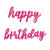 NEU Girlande Happy Birthday pink glitzernd, zweiteilig, 83cm - Pink