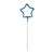 NEU Wunderkerze Symbol Stern, ca. 18cm, Blau - Stern