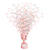SALE Aufwndiges Ballongewicht mit rosa-metallischer Folie, dekorative Folienfransen, mit 42 Klebe-Stickern