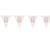 Wimpelkette 60. Geburtstag, rosegold-glitzer, Lnge: ca. 2,7 m