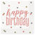 Servietten Happy Birthday, wei-rosegold, Gre: ca. 33 x 33 cm, 16 Stck - Servietten
