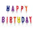 Buchstabenkerzen Happy Birthday, bunt, mit Haltern zum Einstecken, 13 Stück - Mini-Kerzen Happy Birthday