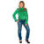 SALE Damen-Bluse grün aus Satin, Gr. 40