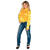 SALE Damen-Bluse gelb aus Satin, Gr. 36