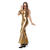 SALE Damen-Kostüm Catsuit, gold, Gr. 42