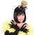 Mini-Zylinder auf Haarreifen, gold, mit Netz Bild 2