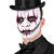 Halloween Maske Evil Joker, wei Bild 3
