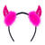 NEU Haarreif Teufelshrner mit Pailletten, pink