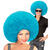 NEU Percke Riesenafro, hellblau