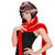 NEU Marabu-Besatz, 2m lang, rot - rot