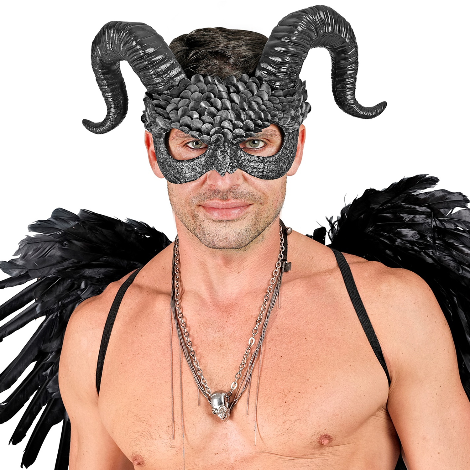 NEU Halloween-Maske schwarzer Dmon Bild 2
