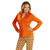 Damen-Kostüm Bluse, orange, Gr. S/M - Größe S/M