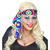 Haarband 70er-Hippie, blau-Tne Bild 2