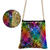 NEU Tasche mit Wendepailletten Regenbogen / Gold, 20 cm Bild 2