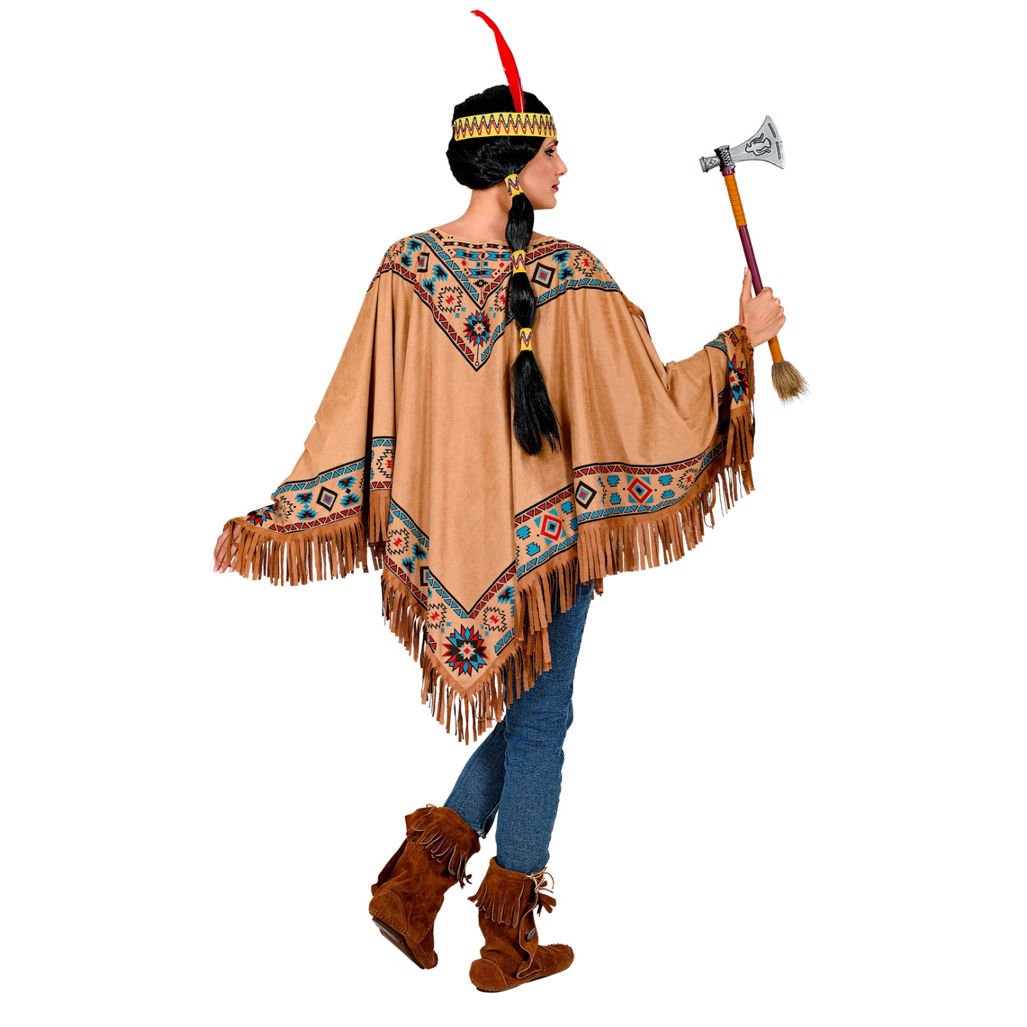 NEU Kostüm-Poncho Indianerin, Einheitsgröße Bild 2