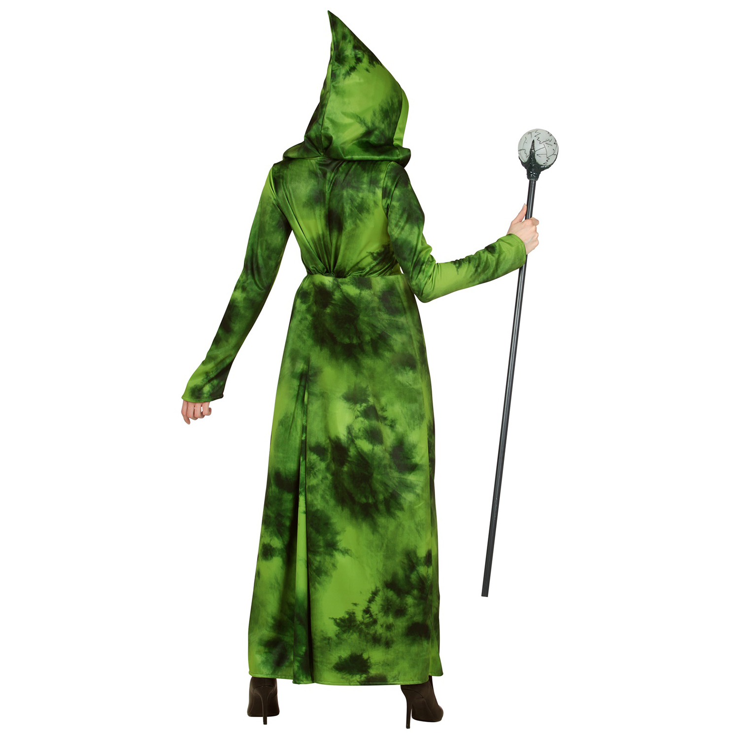 NEU Halloween-Kostm Waldhexe, Kleid mit Kapuze, Grn, Gre S Bild 2