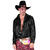 NEU Herren-Kostm Pailletten-Hemd schwarz, Gr. S-M Bild 2