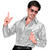 NEU Herren-Kostm Pailletten-Hemd silber, Gr. S-M