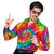 NEU Herren-Kostm Pailletten-Hemd Batik-Style, Gr. S-M