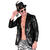 NEU Herren-Kostm Pailletten-Jacke schwarz, Gr. S Bild 2