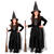 NEU Kinder-Kostüm Hexe, Kleid mit Hexenhut, schwarz, Gr. 140, für Kinder von 8-10 Jahren - Größe 140