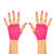 Netzhandschuhe, neonpink, ohne Finger, onesize