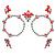 Glitzersteine f�rs Gesicht, Tag der Toten, rot und schwarz Bild 2