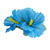 Haarspange mit zwei Hibiskusblüten, hellblau