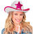NEU Hut Cowgirl, wei mit pinkem Stern aus Pailletten Bild 2
