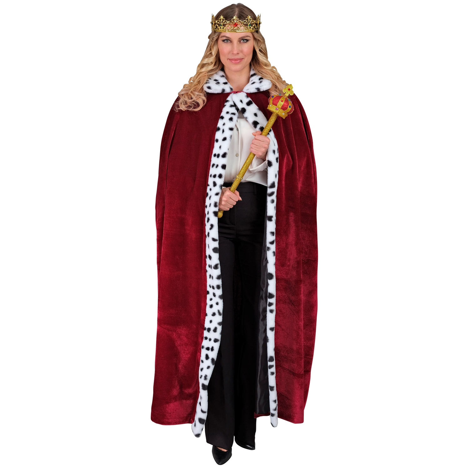 NEU Damen- und Herren Kostmumhang Knig / Knigin, 140cm, bordeaux Bild 2