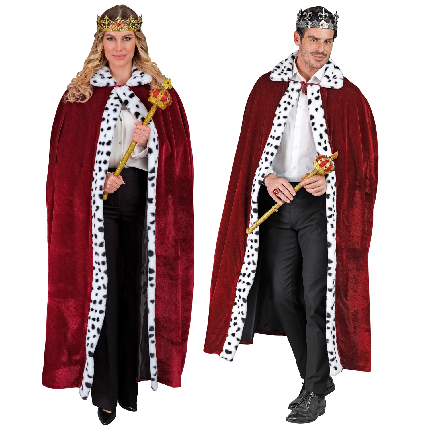 NEU Damen- und Herren Kostmumhang Knig / Knigin, 140cm, bordeaux Bild 3