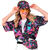 NEU Accessoire-Set 80s Funky Fashion, Schirmmtze und Bauchtasche Bild 3