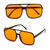NEU Brille 90er HipHop, orangene Glser