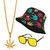 NEU Accessoire-Set 90s Hip Hop / Rastafari Fashion, Hut, Hanf-Kette und Sonnenbrille