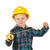 Bauarbeiterhelm für Kinder, Hartplastik, gelb Bild 2
