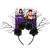 Haarreif dunkle K�nigin, mit �sten und Rosen, schwarz Bild 3