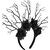 Haarreif dunkle K�nigin, mit �sten und Rosen, schwarz Bild 2