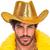 Cowboyhut mit Pailletten, gold