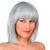 NEU Damen-Percke Glitzer-Bob, silber