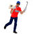 NEU Kostm-Set Diebesbande, mit Shirt, Handschuhen, Mtze und Augenmaske, Gr. M-L Bild 4