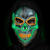 NEU LED-Maske Totenkopf silber, grenverstellbar
