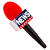 NEU Mikrofon Breaking News, rot, 25 cm