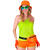 NEU Bauchtasche / Grteltasche mit Pailletten, Neon-Orange Bild 2