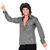 NEU Disco-Hemd 70er-Muster, Glitzer-Silber, Gr. S-M