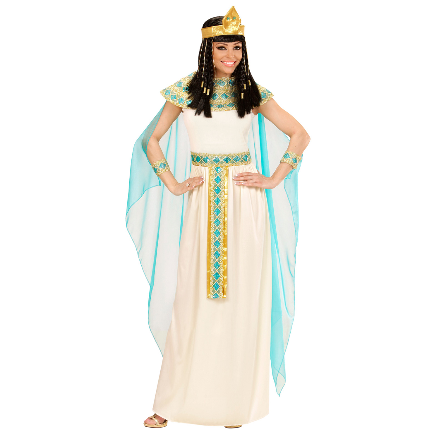 NEU Damen-Kostm Cleopatra-Kleid, inkl. Schmuck, Stirnband und Umhang, Gr. XS Bild 2