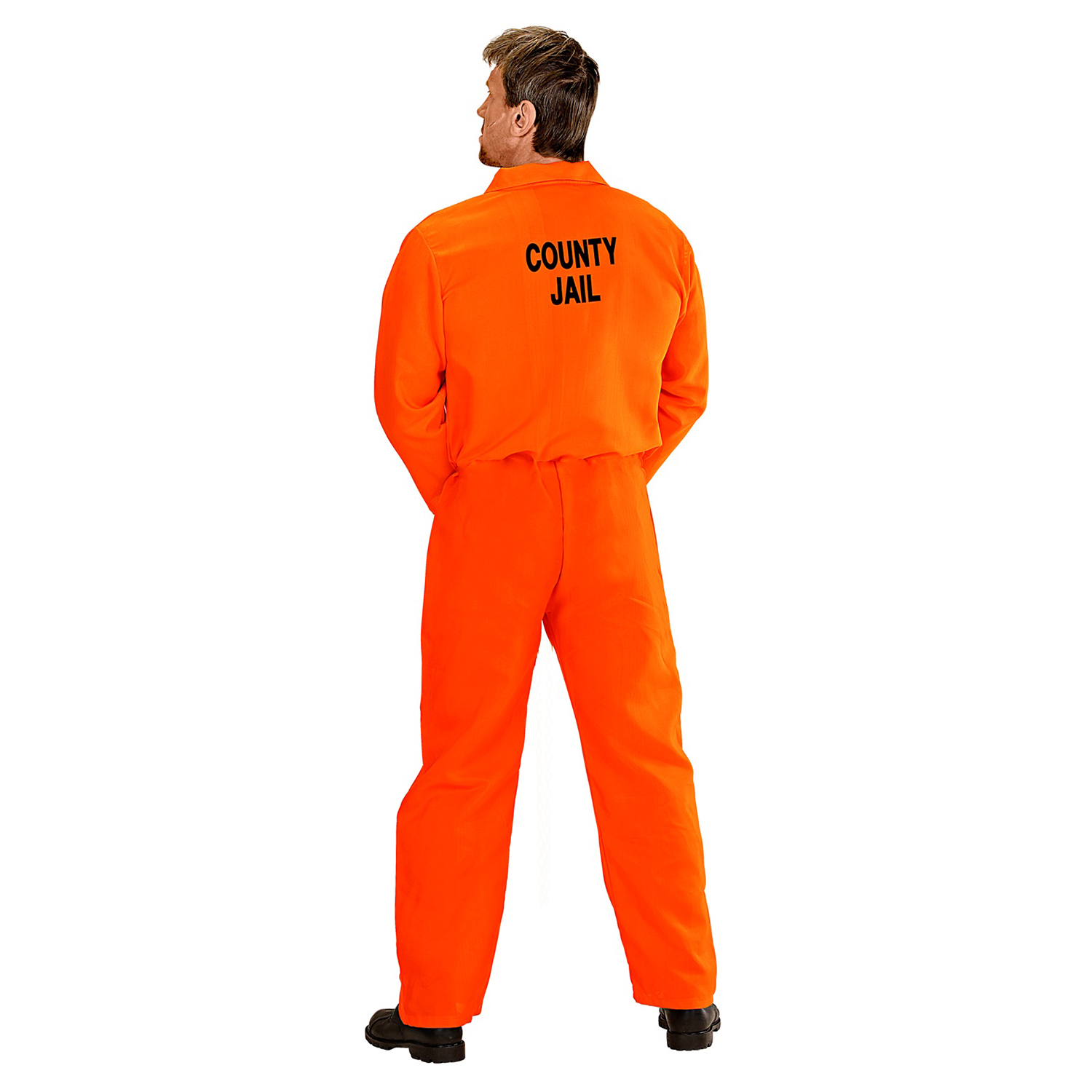 NEU Kostüm Amerikanischer Häftling / Sträfling, Overall, Orange, Größe S Bild 2