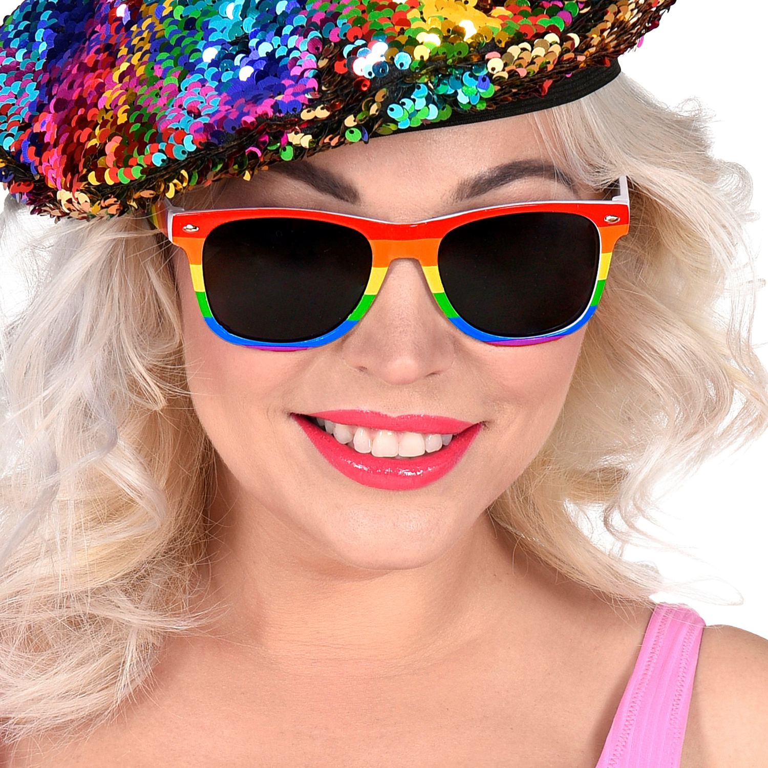 NEU Brille Regenbogen, mit dunklen Glsern Bild 2